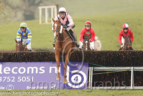 01st CURRENT EXCHANGE and T Donworth ( 5 , DARK BLUE,pink chevron; pink sleeves; pink cap ) Trainer: Gordon Elliott,, Owner : Partnership Kaniz Bloodstock Investments