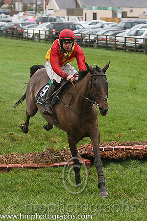12th Keep Your Heron ( 9 , yellow, red chevron ) and M.P. Butler - Trainer : J.G.Cosgrave - Owner : Michael J. McKeown