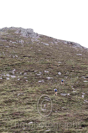 Stephen Cunningham in the lead climbing Slieve Bearnagh followed by Jonny Steede - CU2D0023-11