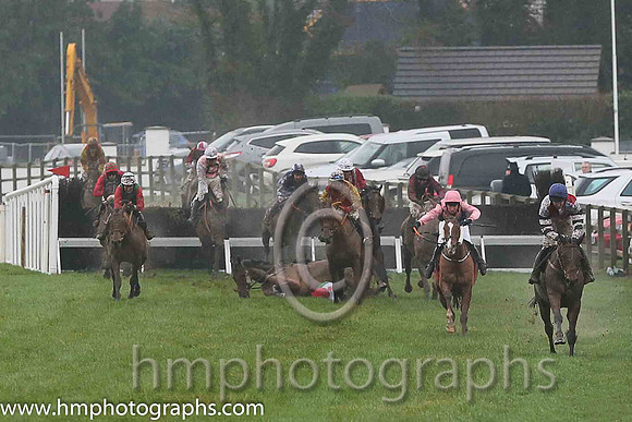 12th F Celtic Thunder ( 8 , white, red spots ) and H.D. Dunne (7) - Trainer : R. K. Watson - Owner : Supersonic Partnership