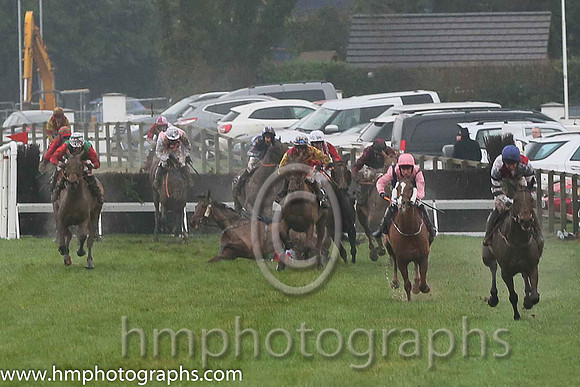 12th F Celtic Thunder ( 8 , white, red spots ) and H.D. Dunne (7) - Trainer : R. K. Watson - Owner : Supersonic Partnership