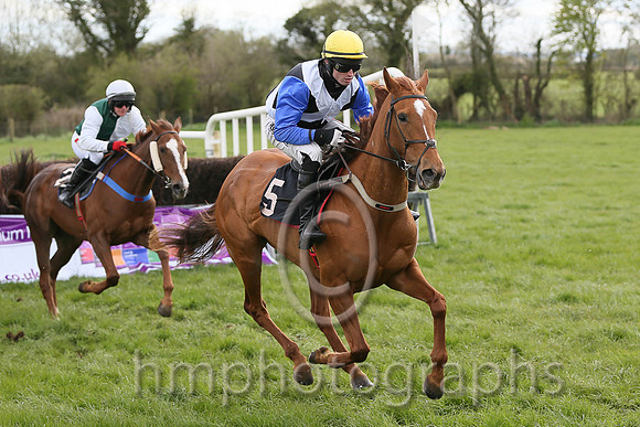 02nd KINNACALLY and J C Barry ( 5 ,Antrim (H) - BLACK,white cross belts; blue sleeves; yellow cap ) Trainer: Paul McAleese,, Owner : William Logan