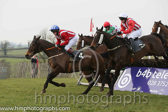 03rd KERRIB CASTLE and D J McConville ( 4 , RED  WHITE STRIPES; red, plain sleeves; white cap ) Trainer: Stephen McConville,, Owner : Michael McConville