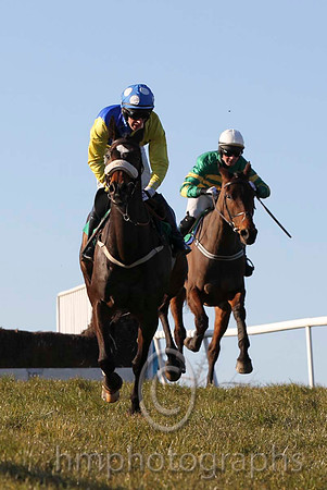 01 Send For Paddy & Mr D A Fitzsimmons - Winner (4, royal blue and yellow qtrd)& 05 By Design & Mr N M Kelly - 5th (1, emerald green and orange hooped )  - FT8E3046-28