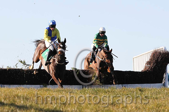 01 Send For Paddy & Mr D A Fitzsimmons - Winner (4, royal blue and yellow qtrd)& 05 By Design & Mr N M Kelly - 5th (1, emerald green and orange hooped )  - FT8E3040-22