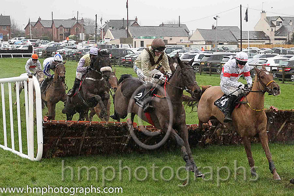13th Illuminati (FR) ( 2 , beige, brown chevron ) and D.G. Lavery (5) - Trainer : B. R. Hamilton - Owner : Sean Macklin
