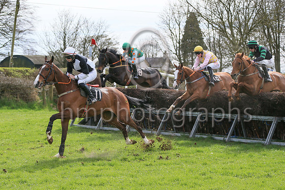 SPRINGT DE LA MARE (FR) and T P Roche ( 18 , RED; red sleeves,black stars; red cap,black star ) Trainer: Harley Dean Dunne,, Owner : Harley Dean Dunne