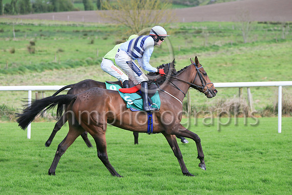 4 Lazer Wolf (5 ,light blue and dark blue chevrons ), Jockey - K M Donoghue ,Trainer - G P Cromwell