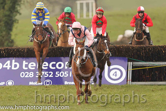 01st CURRENT EXCHANGE and T Donworth ( 5 , DARK BLUE,pink chevron; pink sleeves; pink cap ) Trainer: Gordon Elliott,, Owner : Partnership Kaniz Bloodstock Investments