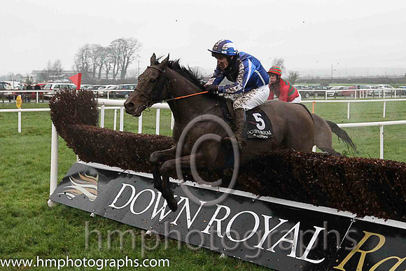 07th Noble Prince (GER) ( 5 , royal blue, white seams ) and G.A. Spain (7) - Trainer : Paul Nolan - Owner : Gerard A. Spain