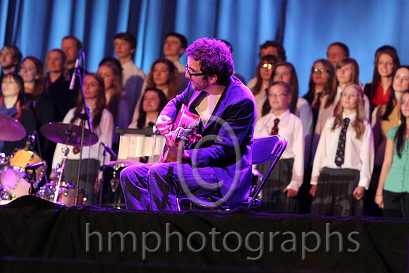 Andrea Begley winner of The Voice 2013 entertaining the crowd at the WPFG Games opening ceremony in Belfast - CU2D9622-184