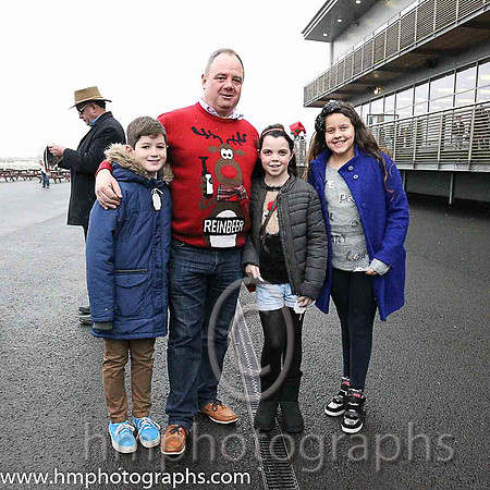 Oran, John, Ciara and Lialai from Hillsborough at Down Royal on Boxing Day