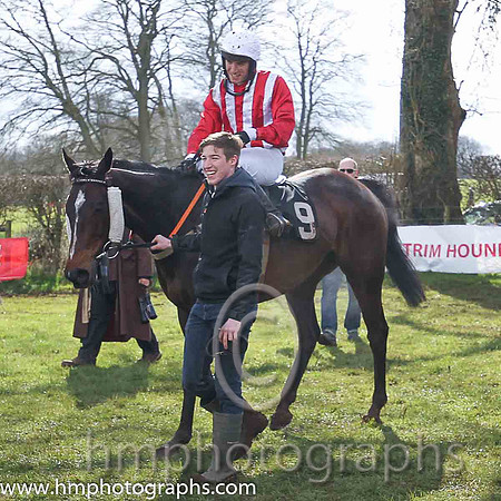 01st ANSEANACHAI CLISTE and M McConville ( 9 , RED  WHITE STRIPES; red, plain sleeves; white cap ) Trainer: Stephen McConville,, Owner : Michael McConville