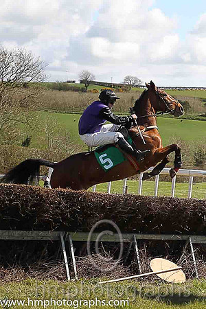 First Outcome (5, purple, black plain sleeves) and Jonathan Canavan,trainer L Lennon, owner J Canavan