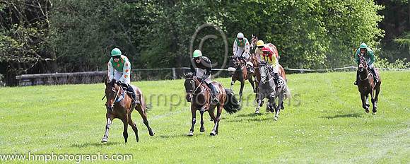 02nd BACK TO THE THATCH and J P O'Rourke ( 4 , BLACK; black sleeves; green cap ) Trainer: Colin Bowe,, Owner : Partnership Milestone Racing