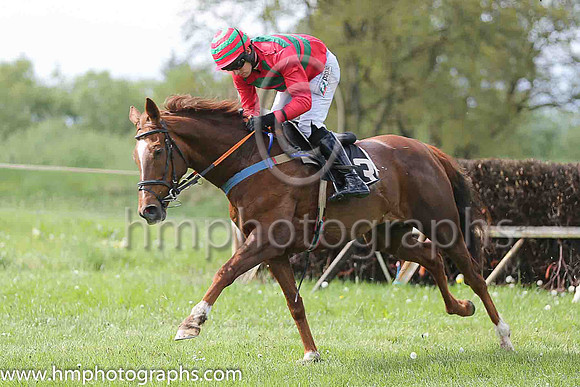 01st MAPLE MONS and B O'Neill ( 3 , RED,green chevrons; red, plain sleeves; red  green hooped cap ) Trainer: D.M. Christie,, Owner : David Charles  Arron Charles