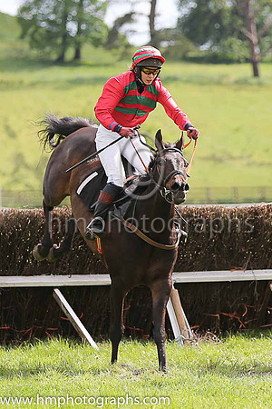 02nd NOT BEFORE EIGHT and Ms S Larkin ( 1 , EMERALD GREEN,red chevrons; red sleeves; red  emerald green hooped cap ) Trainer: D.M. Christie,, Owner : D.M. Christie