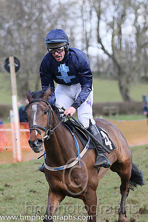 02nd BALLYHOWNE and B G Crawford ( 4 , LIGHT BLUE,navy seams; light blue, plain sleeves; light blue cap,purple star ) Trainer: S.R.B. Crawford,, Owner : Jill Davidson