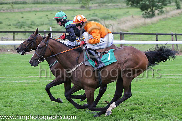 07th The Irritator and K M Donoghue ( 7 , orange, white diamond ) Trainer - P E Collins