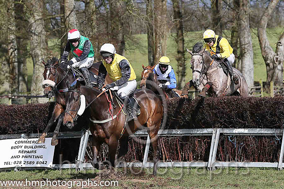 SIXTEEN AGAIN and M J O'Hare ( 7 , YELLOW,black chevron; yellow, plain sleeves; white  yellow check cap ) Trainer: B.P. Galvin,, Owner : Noreen Galvin