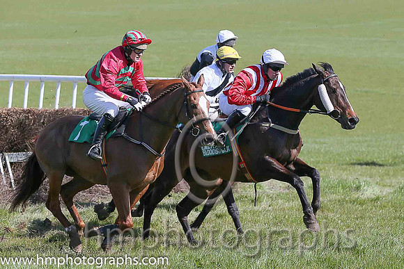 01st ANSEANACHAI CLISTE and M McConville ( 4 , RED  WHITE STRIPES; red, plain sleeves; white cap ) Trainer: Stephen McConville,, Owner : Michael McConville