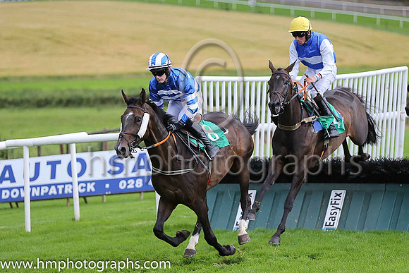 03rd Fiddle The Till and A Ring ( 8 , royal blue and white hoops ) Trainer - P J Rothwell