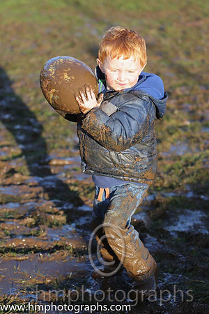 Daniel Buchanan from Belfast enjoying the mud at Moneyglass