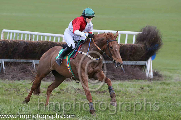 ARCHVIEW SUNSHINE and Miss A O'Sullivan ( 1 , RED  WHITE QTD; red,white hlvd sleeves; green cap ) Trainer: Holly McGahan,, Owner : Alan Black