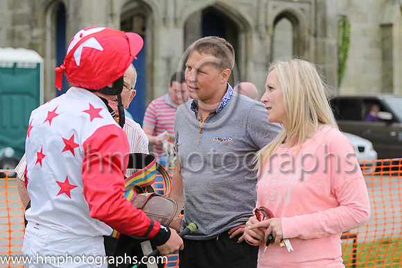 01st THE TRIGGER and J J Codd ( 13 , WHITE,red stars; red, plain sleeves; red cap,white star ) Trainer: Caroline McCaldin,, Owner : James Killen