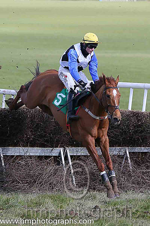 01st KINNACALLY and J C Barry ( 5 ,Antrim (H) - BLACK,white cross belts; blue sleeves; yellow cap ) Trainer: Paul McAleese,, Owner : William Logan