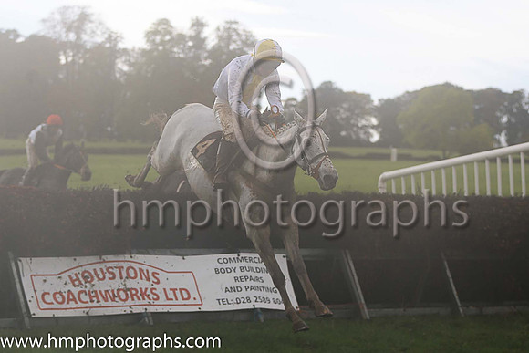 01st CALL ME BUBBLES (FR) and N McParlan ( 4 , WHITE,yellow panel; white sleeves; white  yellow qtd cap ) Trainer: C.A. McBratney,, Owner : Cathal McGovern