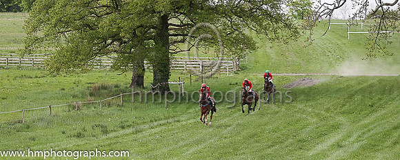 01st MAPLE MONS and B O'Neill ( 3 , RED,green chevrons; red, plain sleeves; red  green hooped cap ) Trainer: D.M. Christie,, Owner : David Charles  Arron Charles