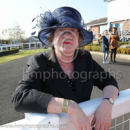 Jane Hardy , journalist at Down Royal on St Patricks Day