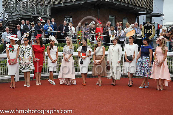 Finalists at the Magners Forbidden Flavours Best Dressed Lady Competition on Magners Derby Day at Down Royal. The prize was a Las Vegas Five Day Five star Holiday.