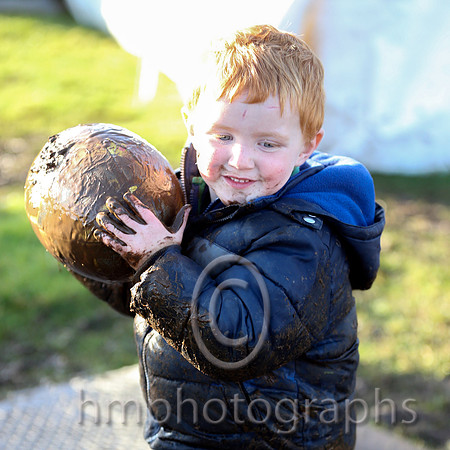 Daniel Buchanan from Belfast enjoying the mud at Moneyglass
