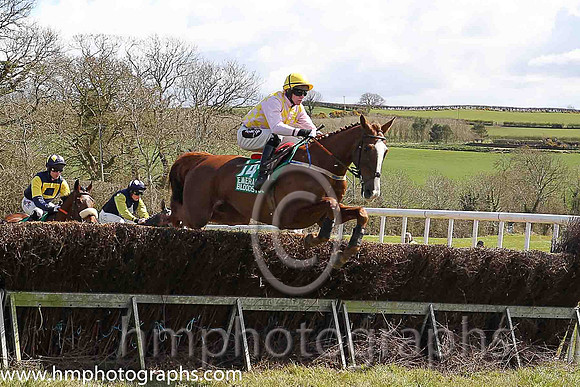 BATTLE HARD and H D Dunne ( 14 , PINK  YELLOW CHECK; pink sleeves; yellow cap ) Trainer: Warren Ewing,, Owner : Warren Ewing