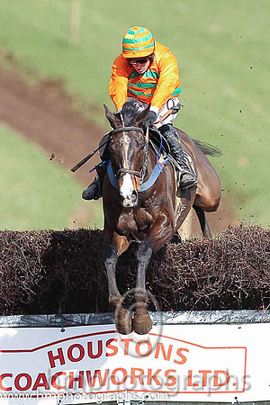 03rd VALMY BAIE (FR) and B O'Neill ( 18 , ORANGE; orange,green chevrons sleeves; orange  green hooped cap ) Trainer: D.M. Christie,, Owner : Ray Nicholas