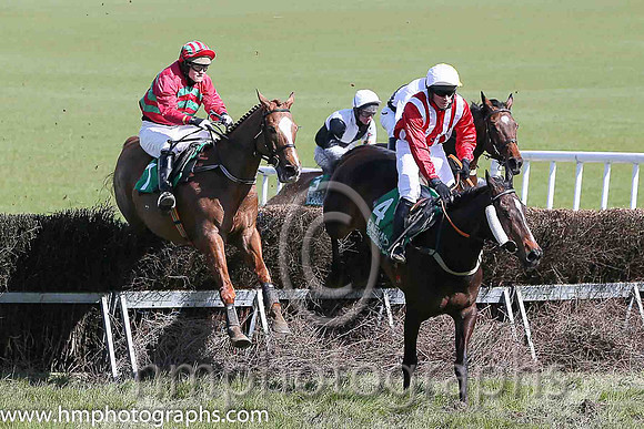 04th HOUSE OF BOURBON and Miss V Annan ( 7 , RED,emerald green chevrons; red sleeves; red  emerald green striped cap ) Trainer: Martina Dempsey,, Owner : Racing Club CAFRE (Enniskillen)