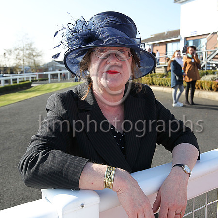 Jane Hardy , journalist at Down Royal on St Patricks Day