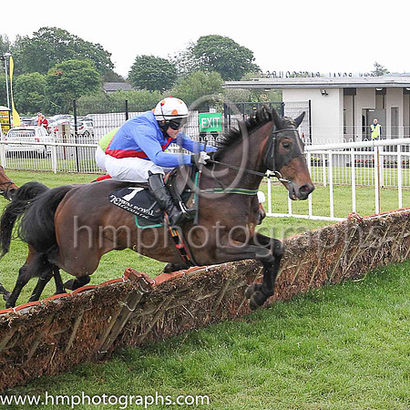 01st Fleurys Fort (7, royal blue, red sash) and Ryan Treacy, Trainer L Young, Owner Mrs Margaret Marshall
