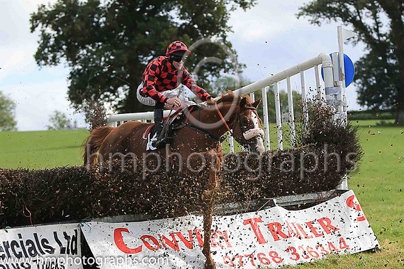 SPEED LIMIT and H D Dunne ( 16 ,red and black check ) Trainer: Liam Kenny,, Owner : Noeleen Kenny