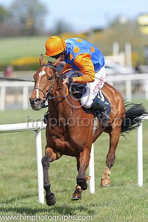 04th Lord De Beaufai ( 10 , royal blue, orangespots ) and D N Russell - Trainer : A J Martin - Owner : Rainbow Gems Syndicate
