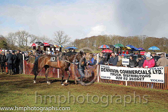 Lsrge crowds at East Antrim Hounds Point to Point at Loughamore on Easter Tuesday