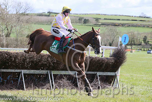 BATTLE HARD and H D Dunne ( 14 , PINK  YELLOW CHECK; pink sleeves; yellow cap ) Trainer: Warren Ewing,, Owner : Warren Ewing