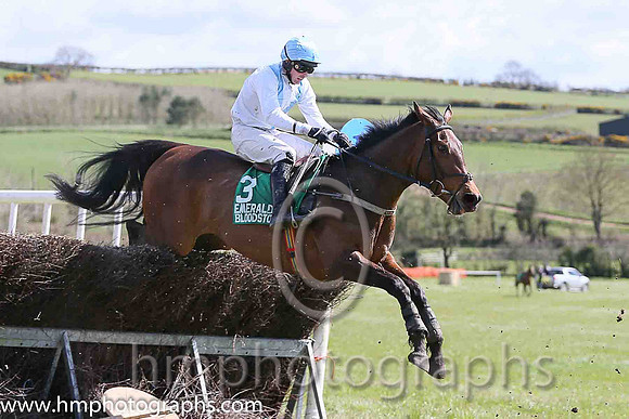 02nd ALMOST THERE and M J O'Hare ( 3 , WHITE,light blue chevron; white sleeves; light blue cap ) Trainer: J.G. Cosgrave,, Owner : J.G. Cosgrave
