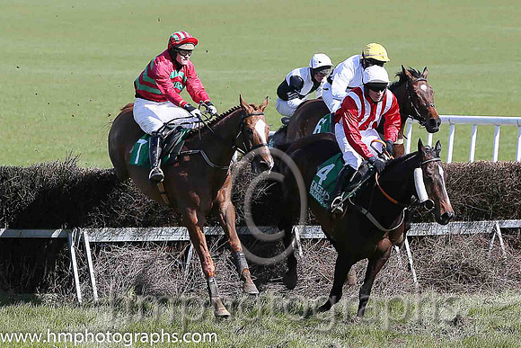 04th HOUSE OF BOURBON and Miss V Annan ( 7 , RED,emerald green chevrons; red sleeves; red  emerald green striped cap ) Trainer: Martina Dempsey,, Owner : Racing Club CAFRE (Enniskillen)