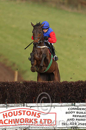 MARTHA MAY and Miss A O;Sullivan ( 1 , ROYAL BLUE,red hoop; red sleeves; red cap ) Trainer: S. Michael Millar,, Owner : S. Michael Millar