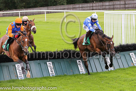 03rd Lord De Beaufai and D Meyler ( 4 , royal blue, orange spots ) Trainer - A J Martin