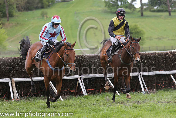 03rd THE BRANDY MAN and B O'Neill ( 12 , LIGHT BLUE,maroon star; light blue,maroon striped sleeves; light blue cap,maroon star ) Trainer: D.M. Christie,, Owner : S.J. Hegarty