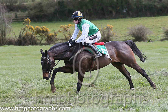 DALE BOY and H D Dunne ( 6 , GREEN; white sleeves; black  gold qtd cap ) Trainer: J. Woods,, Owner : J. Woods
